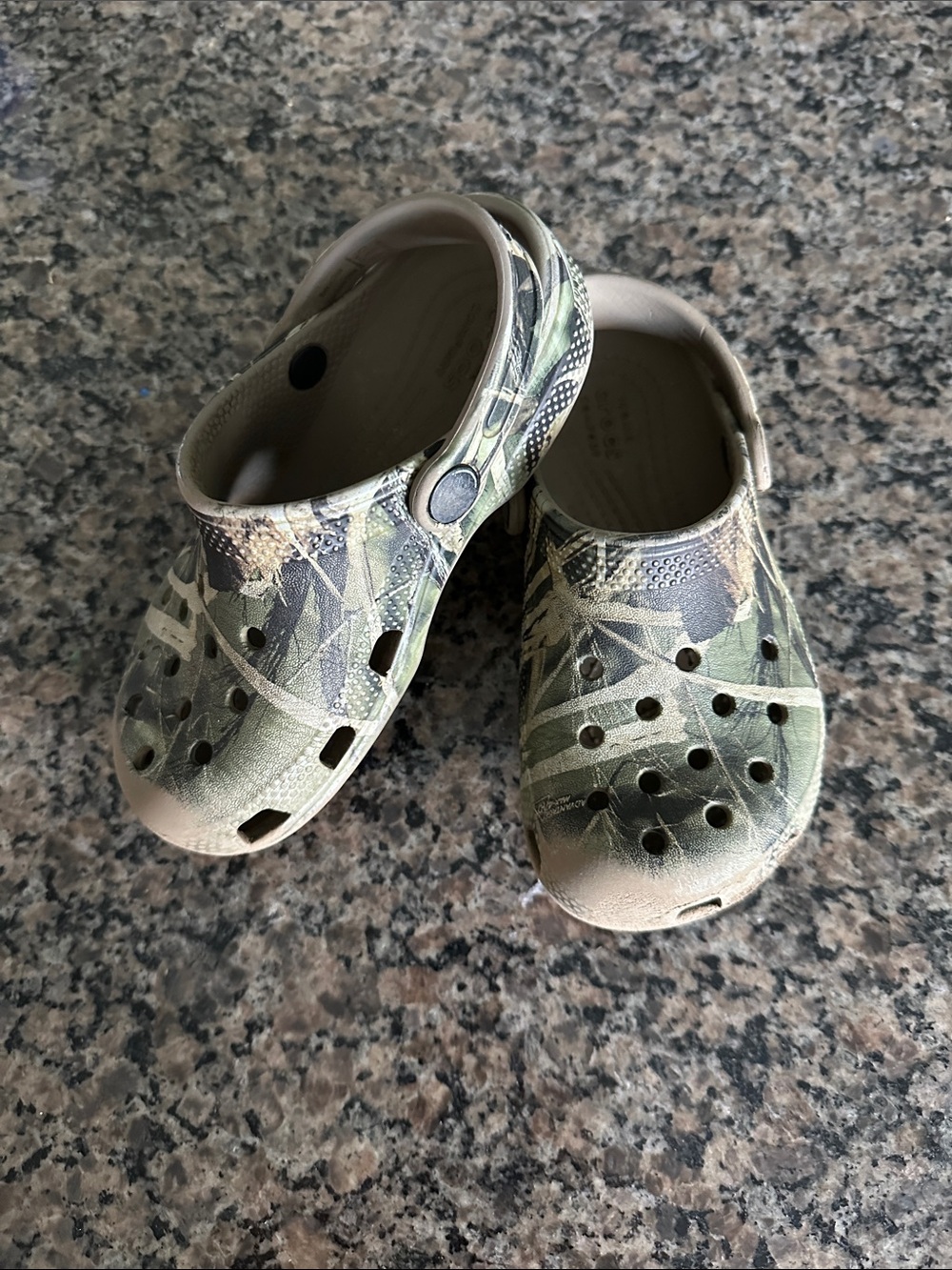 Kids Camo Crocs Size 11 Well Loved Condition